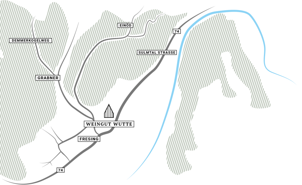 Anfahrtsplan zum Weingut Wutte